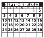 District School Academic Calendar for Taylor Middle for September 2023