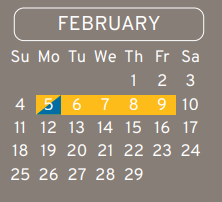 District School Academic Calendar for Marcella Inter for February 2024