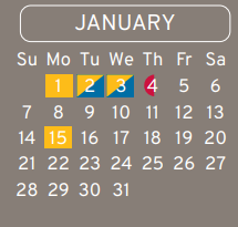 District School Academic Calendar for Thompson Elementary School for January 2024