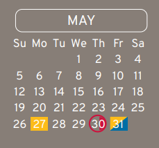 District School Academic Calendar for Calvert Elementary for May 2024