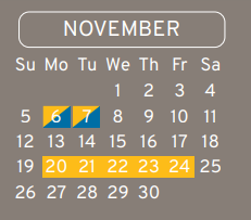 District School Academic Calendar for Calvert Elementary for November 2023