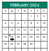 District School Academic Calendar for Martin Elementary School for February 2024