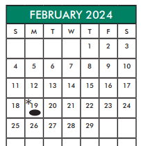 District School Academic Calendar for Alexander Elementary for February 2024