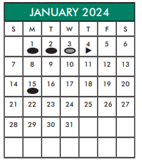 District School Academic Calendar for Martin Elementary School for January 2024