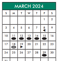 District School Academic Calendar for Miller Intermediate for March 2024