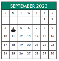 District School Academic Calendar for Youngblood Intermediate for September 2023