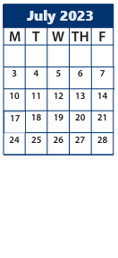 District School Academic Calendar for Grovecrest School for July 2023