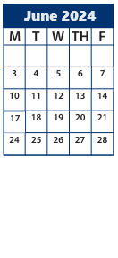 District School Academic Calendar for Central School for June 2024
