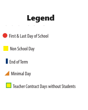 District School Academic Calendar Legend for Serv By Appt