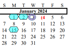 District School Academic Calendar for Hood-case Elementary for January 2024