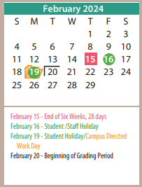 District School Academic Calendar for Rogers Elementary for February 2024