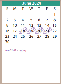 District School Academic Calendar for Rogers Elementary for June 2024