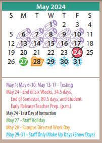District School Academic Calendar for Rogers Elementary for May 2024