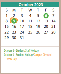 District School Academic Calendar for Rogers Elementary for October 2023