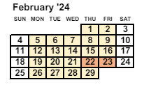 District School Academic Calendar for Marion Donaldson Elementary School for February 2024