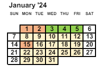 District School Academic Calendar for Marion Donaldson Elementary School for January 2024