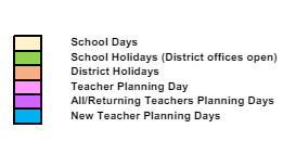 District School Academic Calendar Legend for Marion Donaldson Elementary School