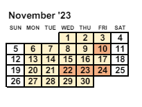District School Academic Calendar for Marion Donaldson Elementary School for November 2023