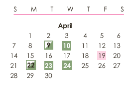 District School Academic Calendar for Chugiak Elementary for April 2024