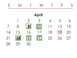 District School Academic Calendar for O'malley Elementary for April 2024