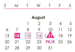 District School Academic Calendar for Chugiak Elementary for August 2023