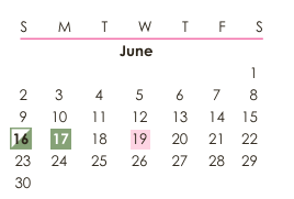 District School Academic Calendar for Chugiak Elementary for June 2024