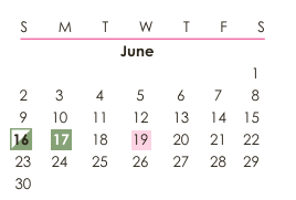 District School Academic Calendar for South Anchorage High School for June 2024