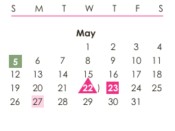 District School Academic Calendar for Ursa Major Elementary for May 2024