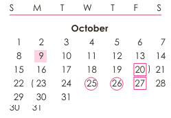 District School Academic Calendar for Turnagain Elementary for October 2023