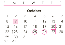 District School Academic Calendar for Chugiak Elementary for October 2023