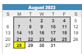 District School Academic Calendar for Community High School for August 2023