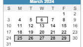 District School Academic Calendar for Community High School for March 2024