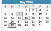 District School Academic Calendar for Stone High School for May 2024
