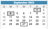 District School Academic Calendar for Haisley Elementary School for September 2023