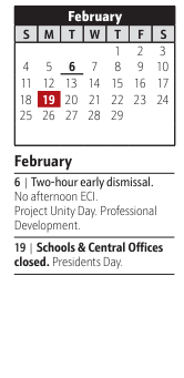 District School Academic Calendar for Georgetown East Elementary for February 2024