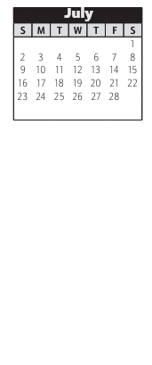 District School Academic Calendar for Georgetown East Elementary for July 2023