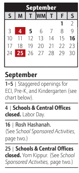 District School Academic Calendar for Georgetown East Elementary for September 2023