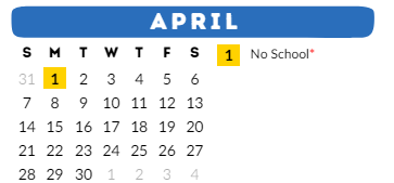 District School Academic Calendar for Odyssey-magellan for April 2024