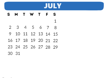 District School Academic Calendar for Richmond Elementary for July 2023