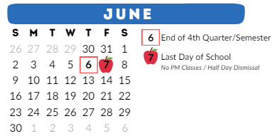 District School Academic Calendar for Odyssey-magellan for June 2024