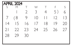 District School Academic Calendar for Ferguson Junior High for April 2024