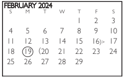 District School Academic Calendar for South Davis Elementary for February 2024