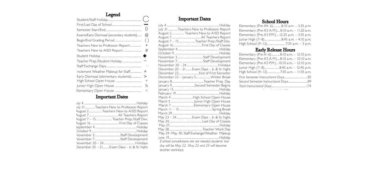 District School Academic Calendar Key for Bryant Elementary