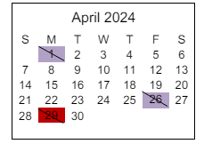 District School Academic Calendar for Lyn Knoll Elementary School for April 2024