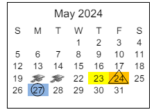 District School Academic Calendar for Mrachek Middle School for May 2024