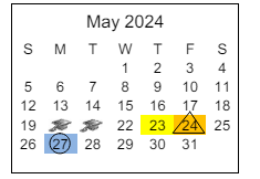 District School Academic Calendar for Hinkley High School for May 2024