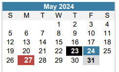 District School Academic Calendar for Southeast Middle School for May 2024