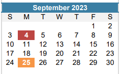 District School Academic Calendar for Jordan Elementary for September 2023