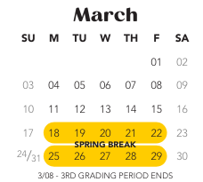 District School Academic Calendar for Pine Tree Elementary School for March 2024