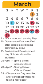 District School Academic Calendar for Cecil Elementary for March 2024